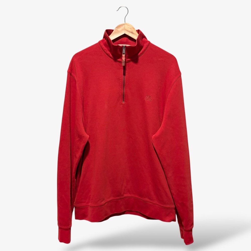 Burberry Red Half-Zip Sweater